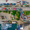 Stock Ariel Port Footage
