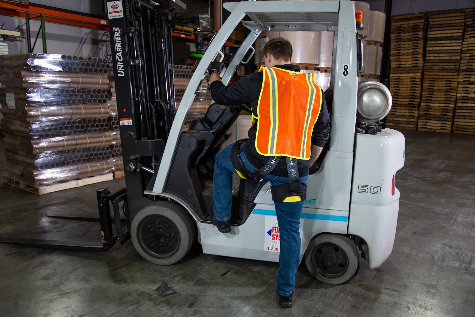 Hero Wear Exoskeleton In Forklift