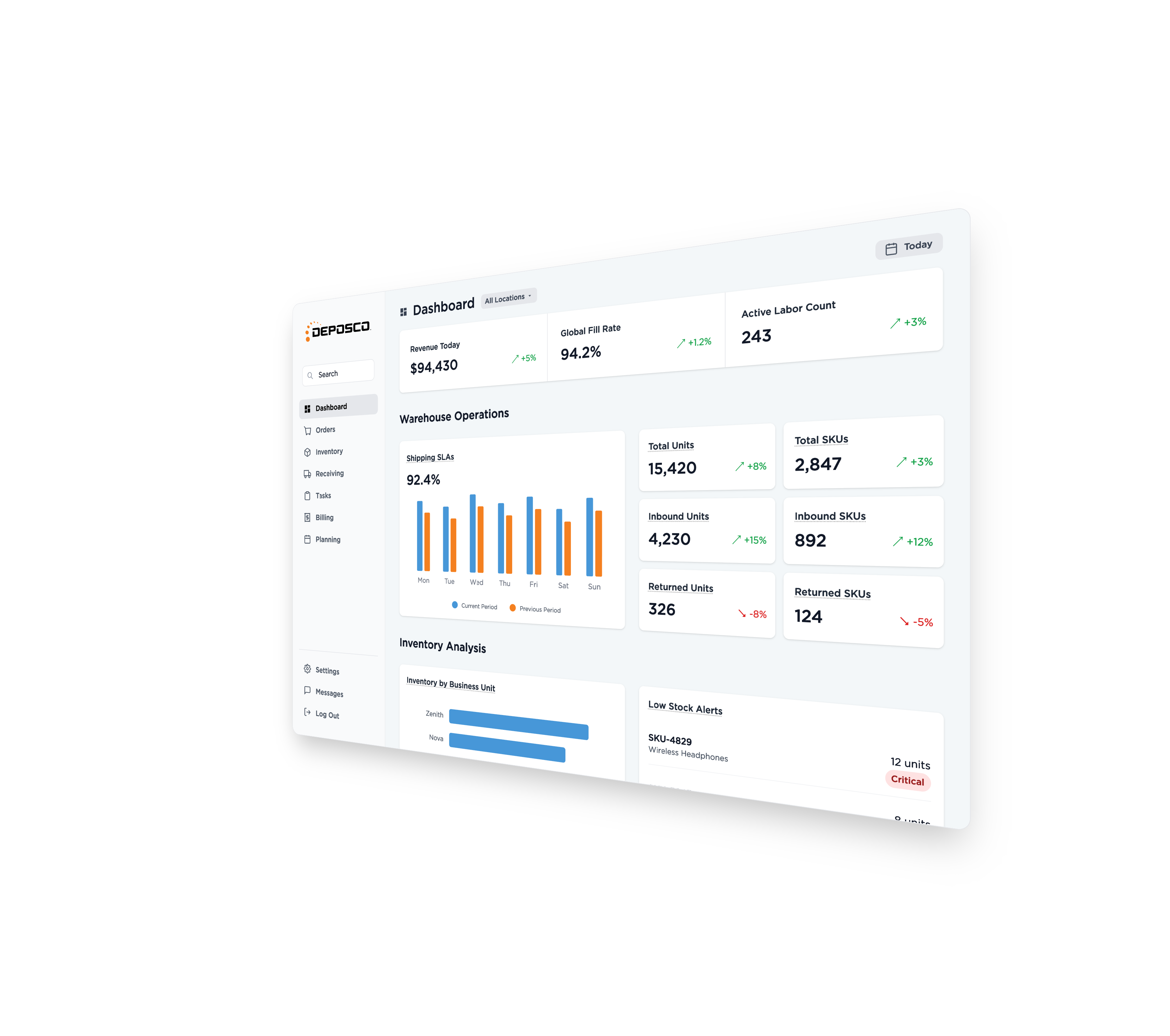 Deposco 3 Pl Portal Screenshot