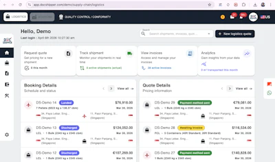 Doc Shipper Main Dashboard Page