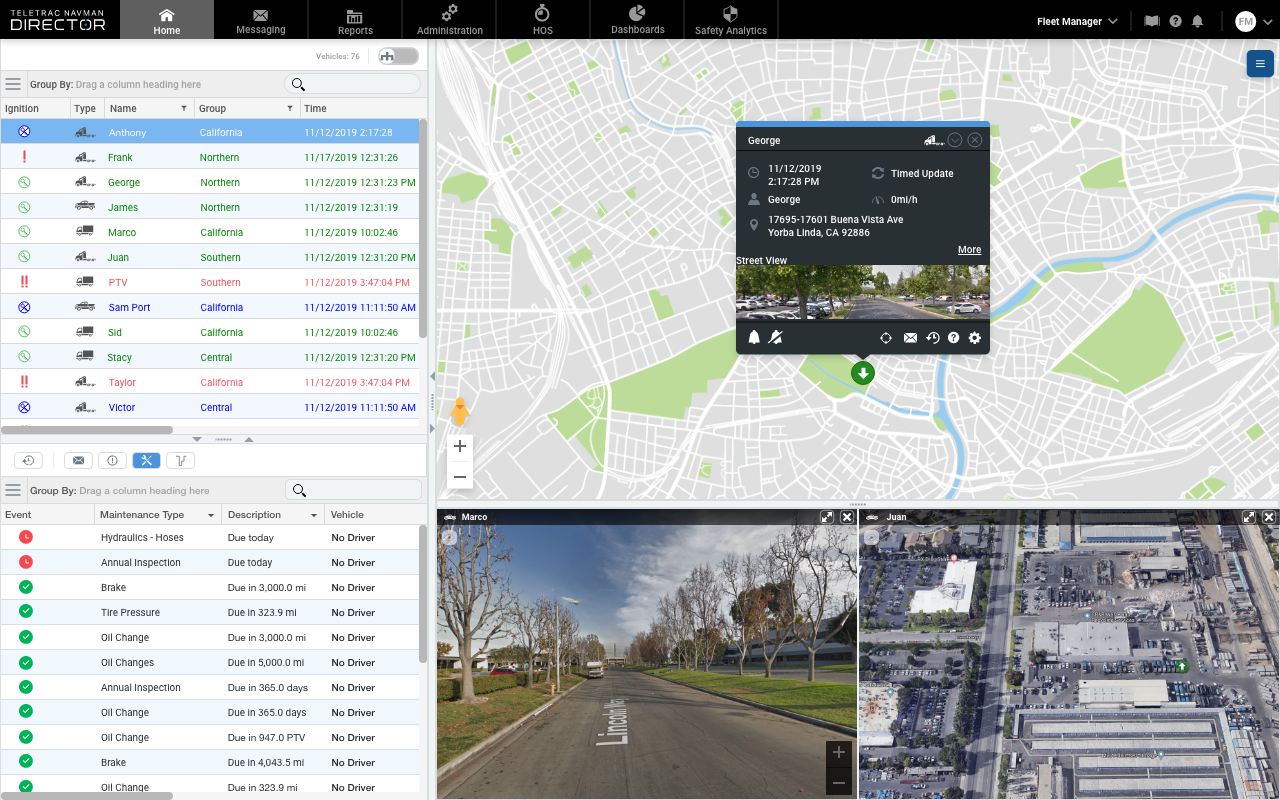Teletrac Navman Full Fleet View