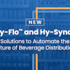 New Hy-Flo and Hy-Sync solutions for automating beverage distribution with warehouse background