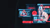 Cybersecurity threat monitoring dashboard with warning alerts, user profiles, and digital security icons on dark interface