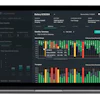 Samsara fleet management dashboard displaying battery health analytics with monthly charge distribution and threshold charts for vehicle diagnostics.