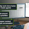 Professional using dual monitors to manage fleet operations with AI-powered agents for business workflow optimization